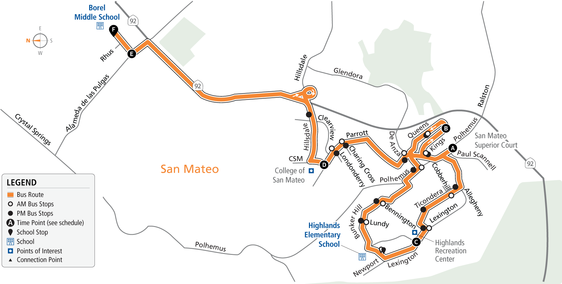 Route 58 Map