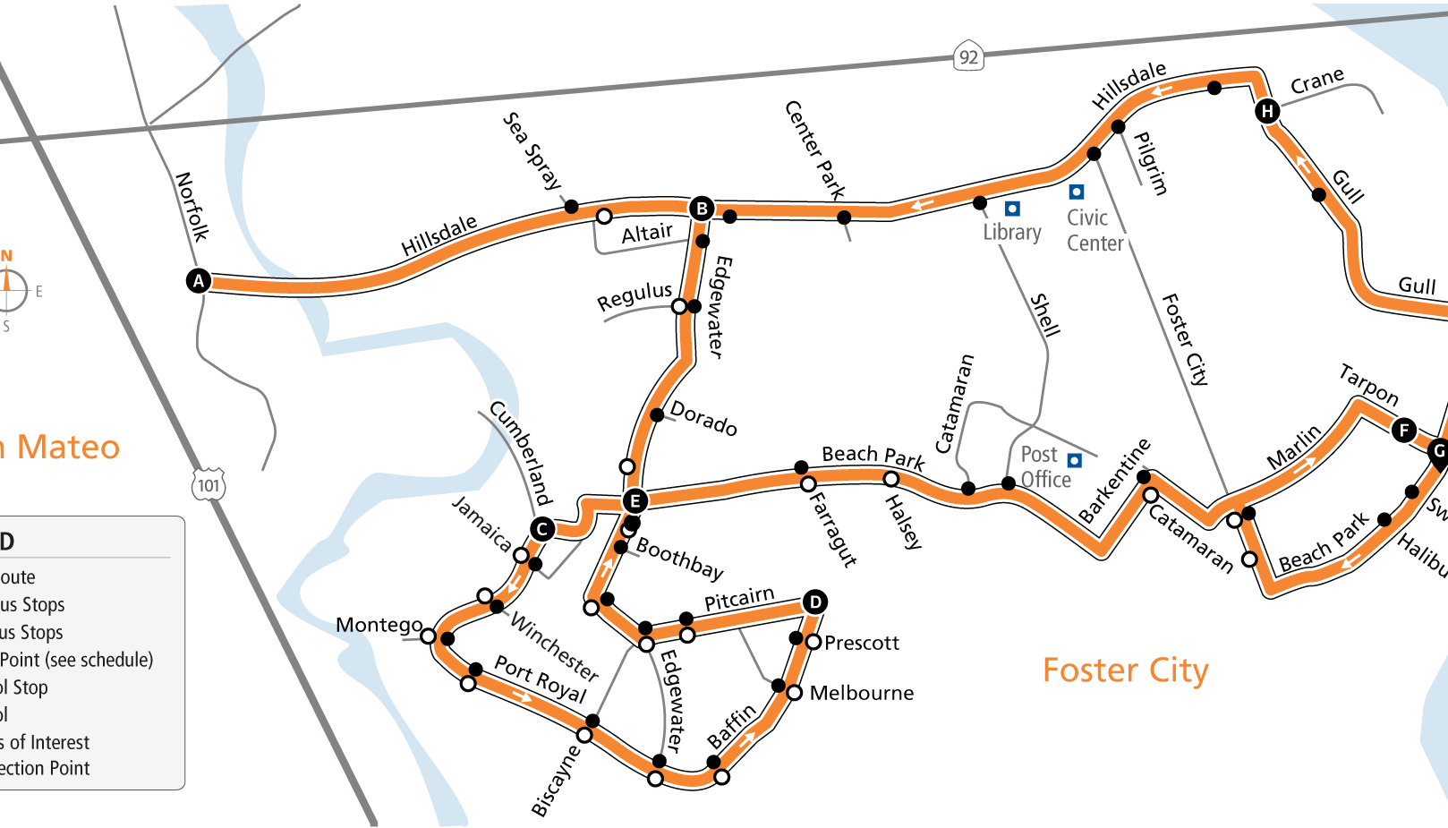 Route 54 Map