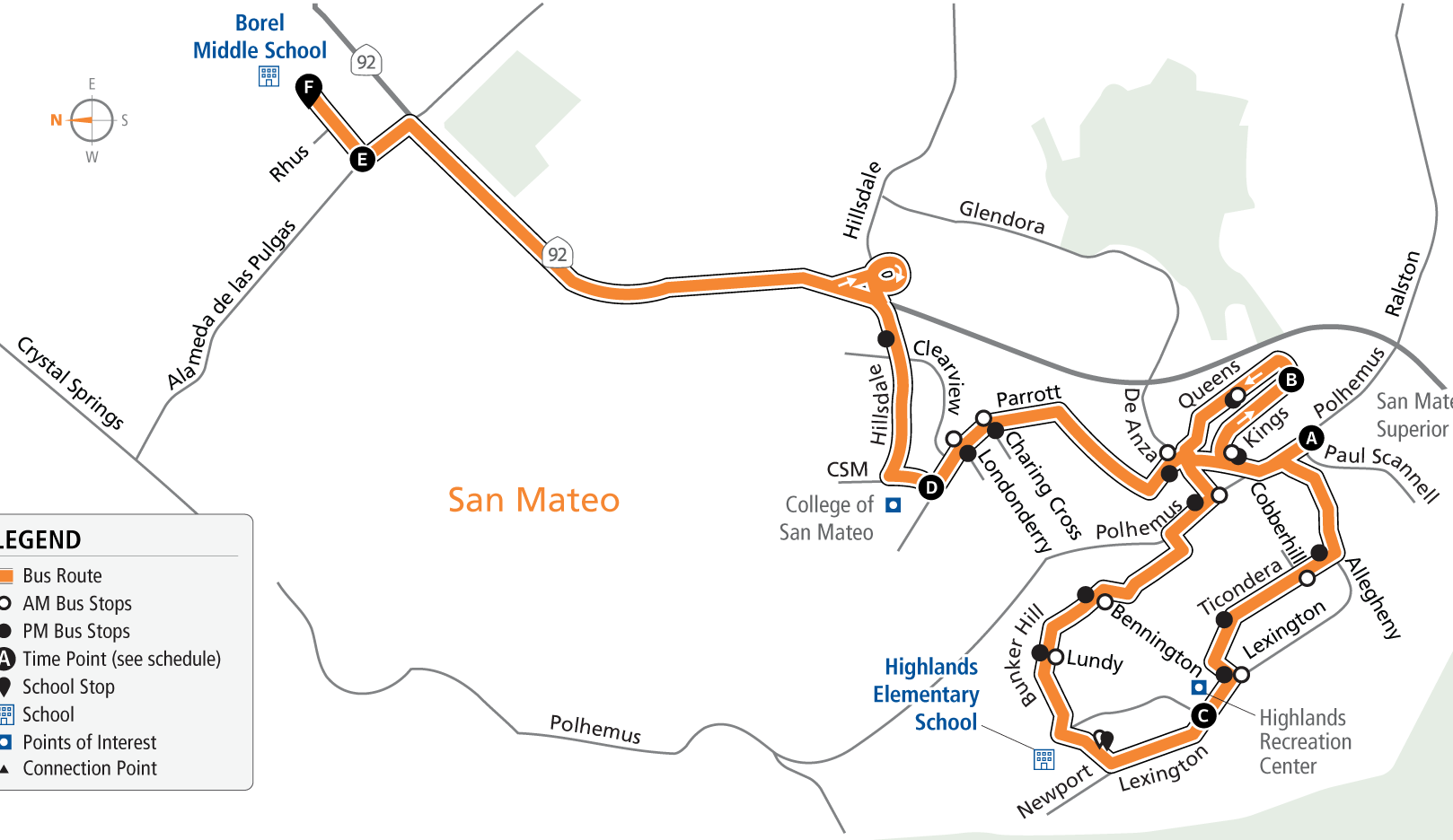 Route 58 Map