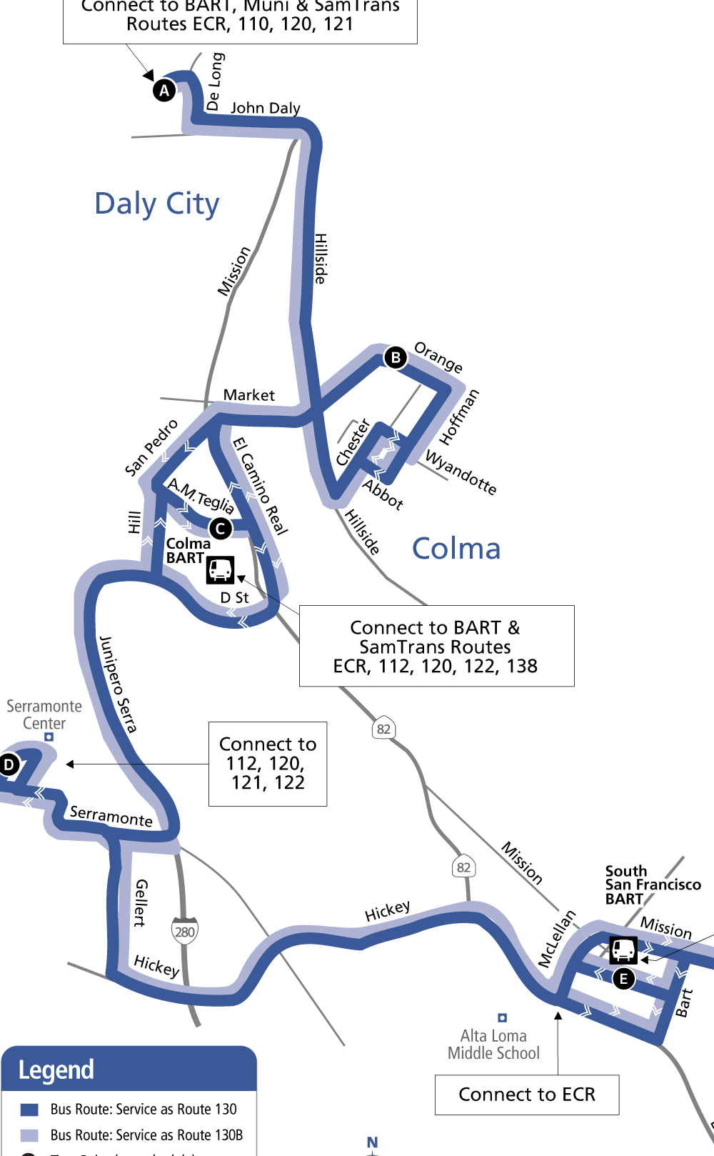 Route 130_130B Map