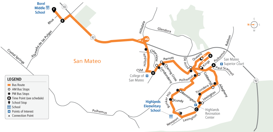 Route 58 Map - 08/06/2023