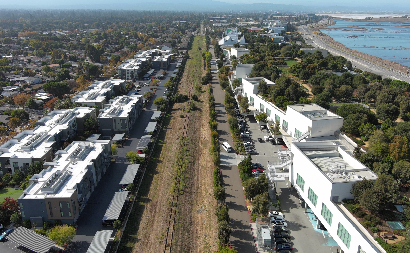 The Dumbarton rail corridor in southeastern San Mateo County