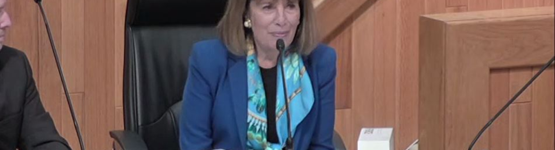 Former Congresswoman Jackie Speier just after being sworn in as a member of the SamTrans Board of Directors.