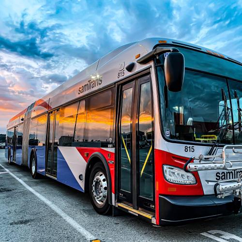 SamTrans artic bus