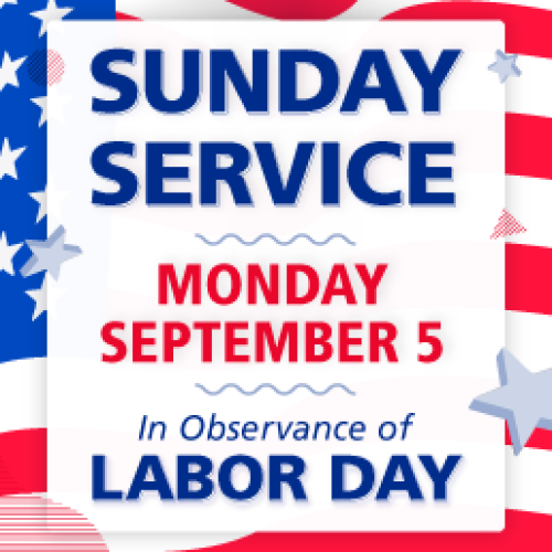 Labor Day Service Change