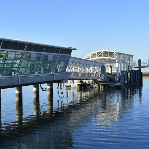 The ferry terminal in South San Francisco