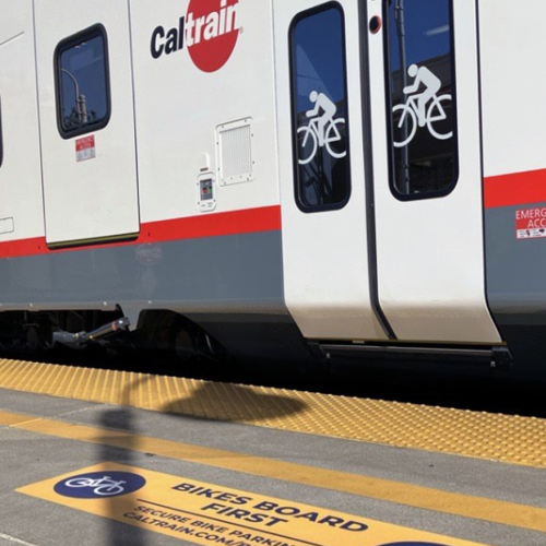 Bikes on Train Tile