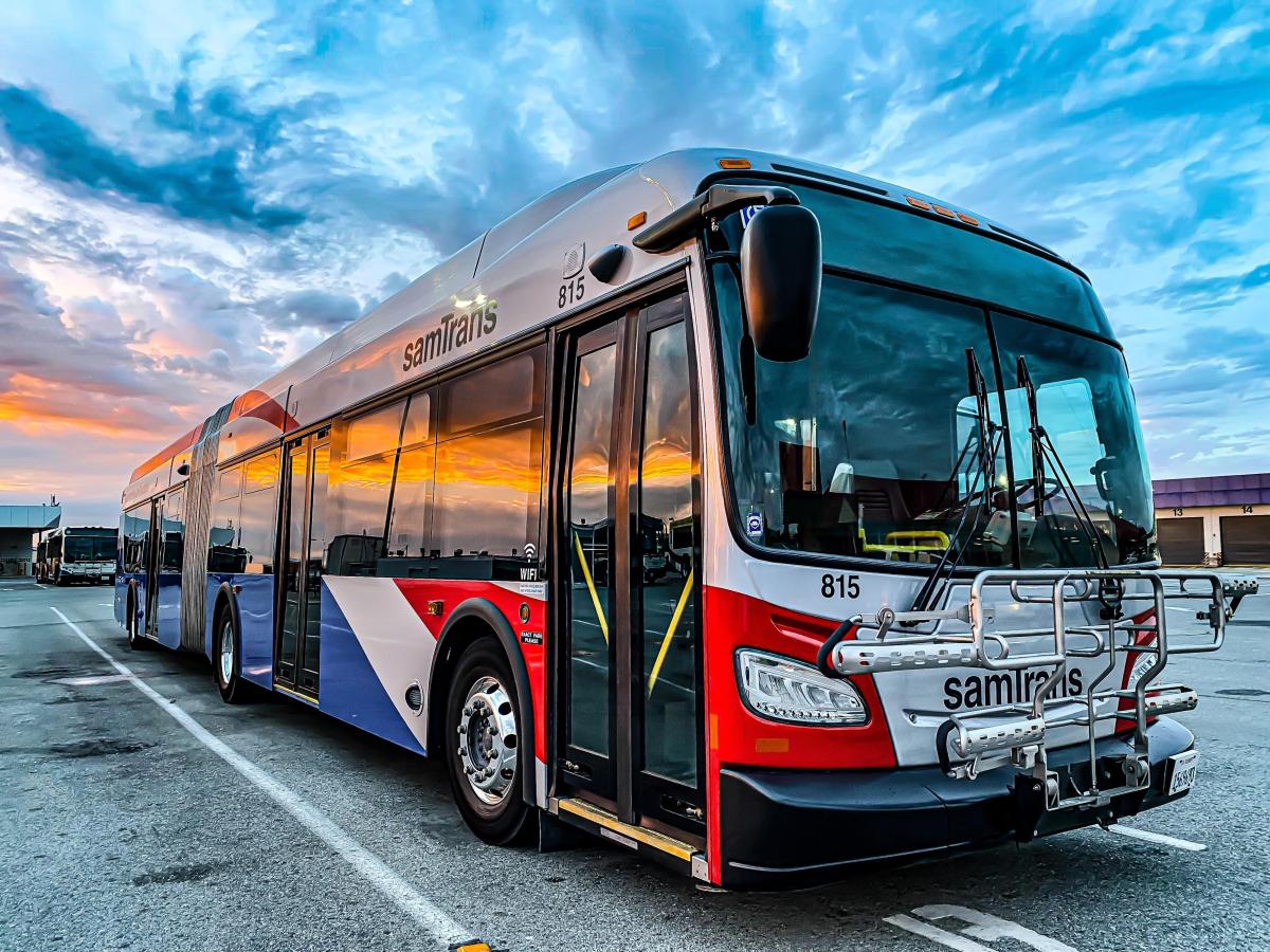 SamTrans artic bus