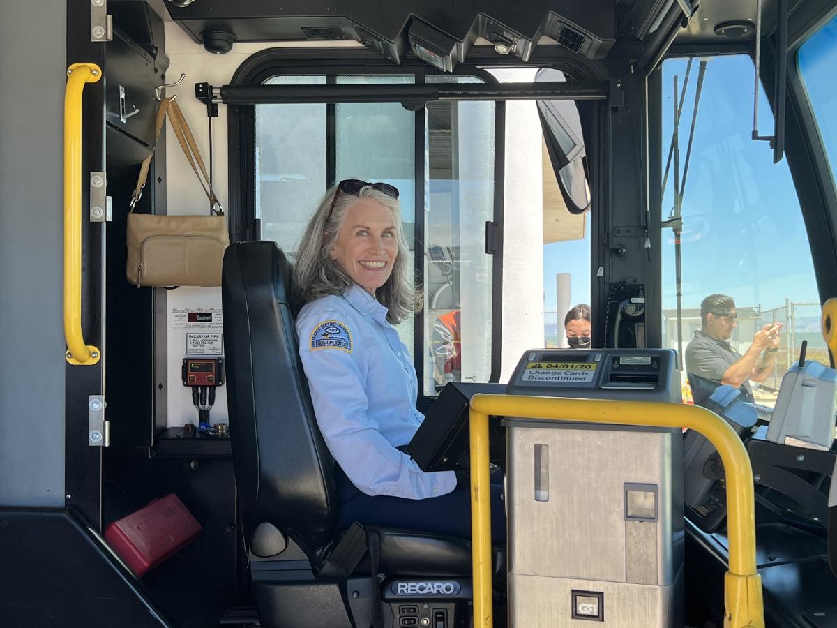 Female Operator Behind the Wheel