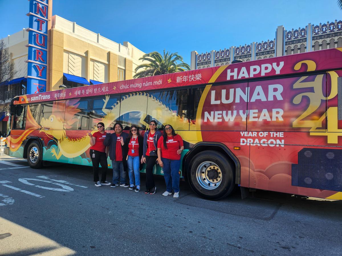 Lunar New Year bus wrap
