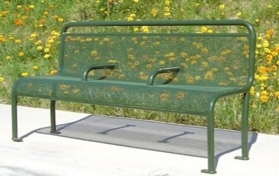 Perforated Metal Bench