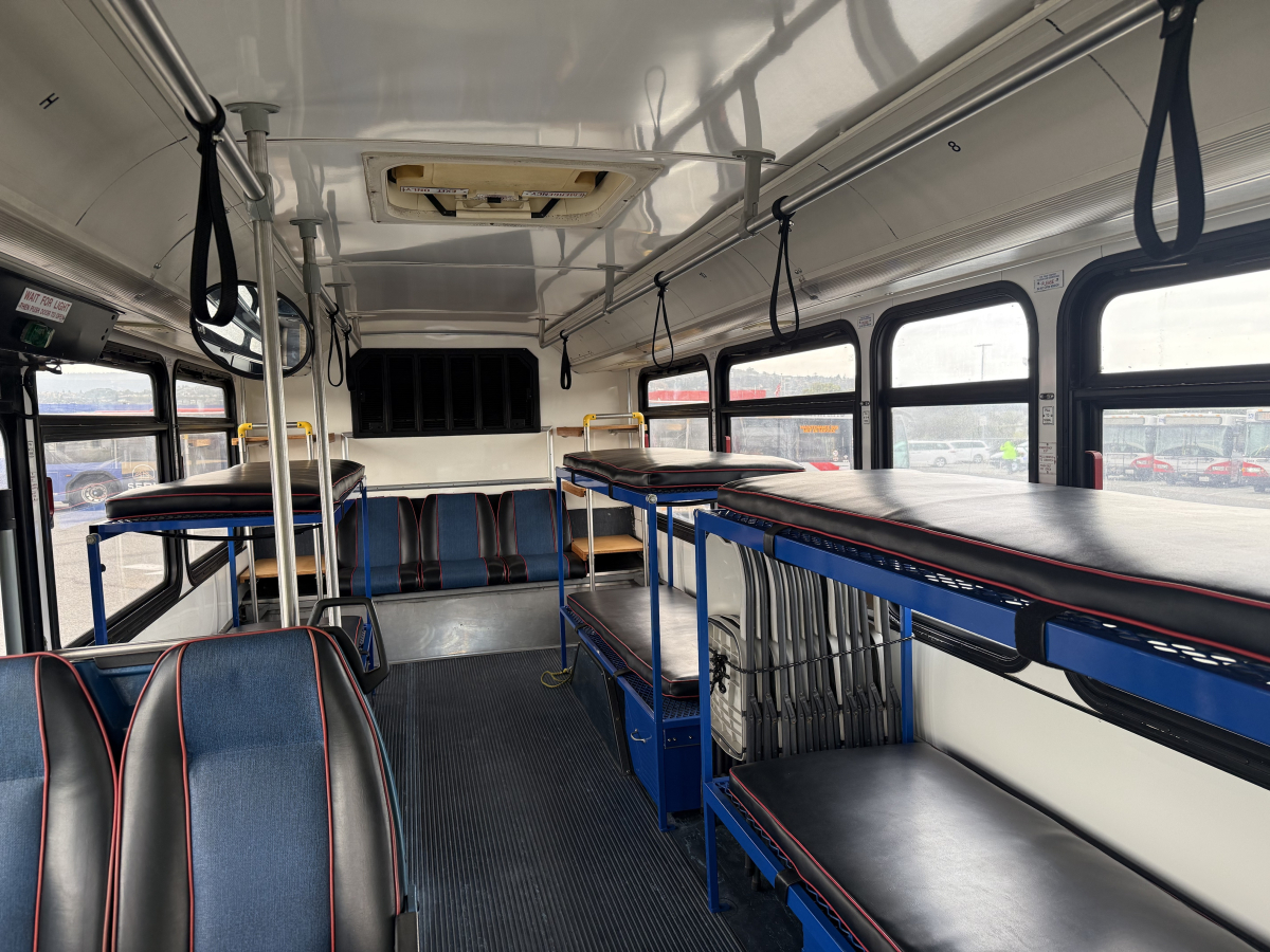 The interior of a Disaster Response Bus