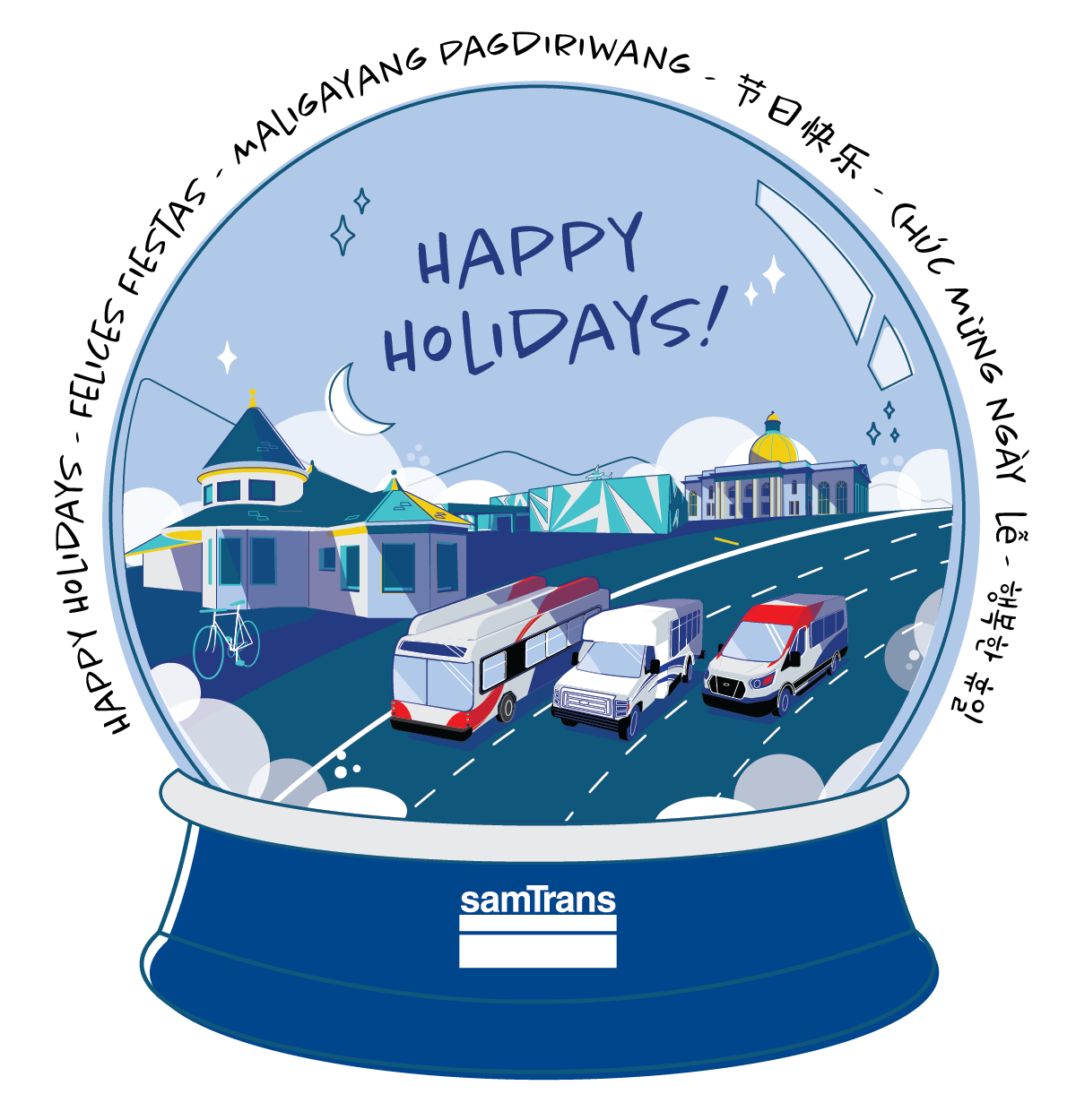SamTrans Holiday Artwork