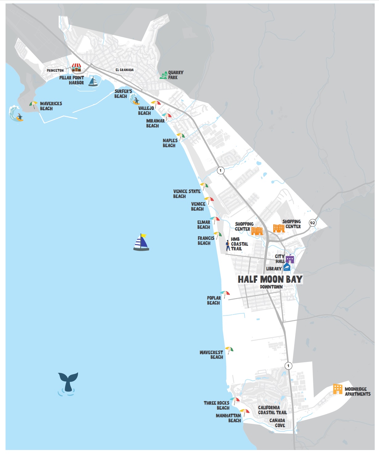 RidePlus Half Moon Bay map